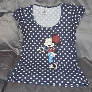 Navy Polka Dot Minnie Mouse T-Shirt